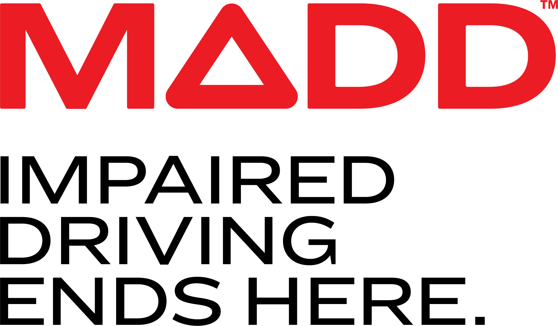 Red and black text with a red triangle replacing the letter A in "MAD".